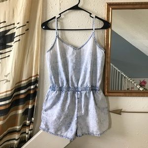 forever 21 acid wash romper